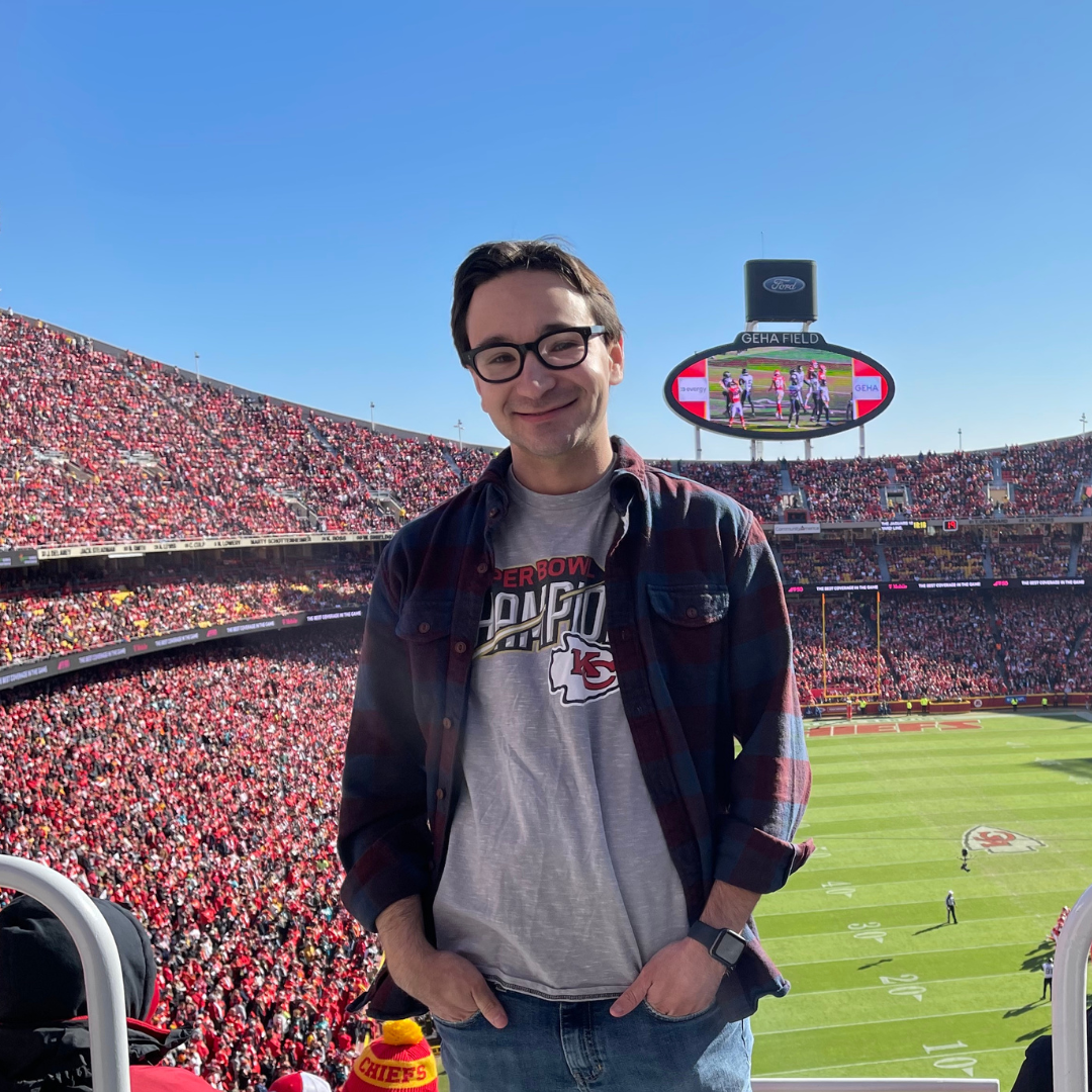 Ben Novorr at a KC Chiefs game.